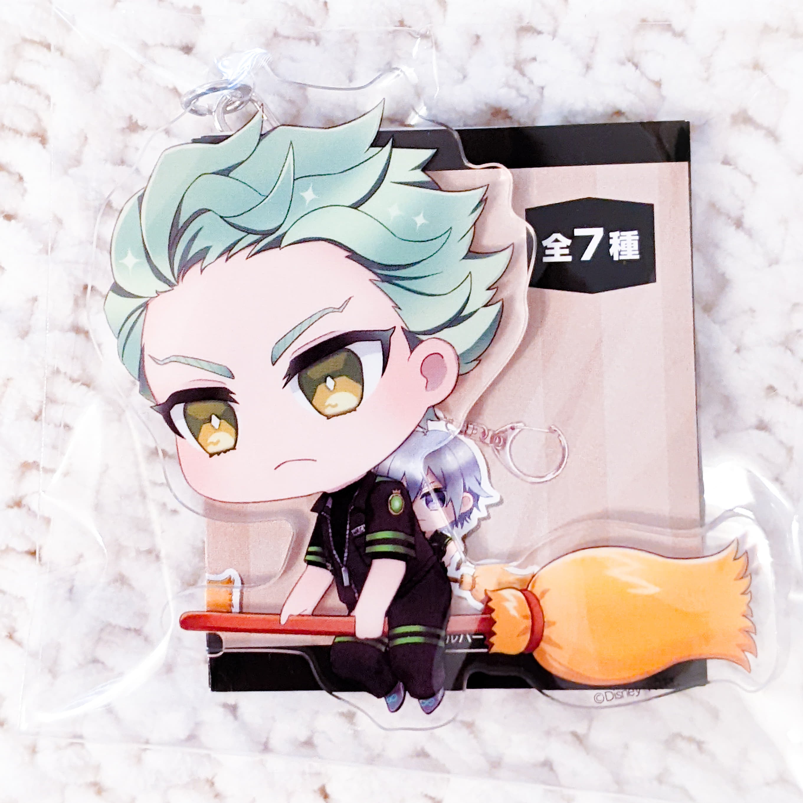 Sebek Zigvolt Disney Twisted Wonderland Chibi Flying Broom Acrylic Key ...