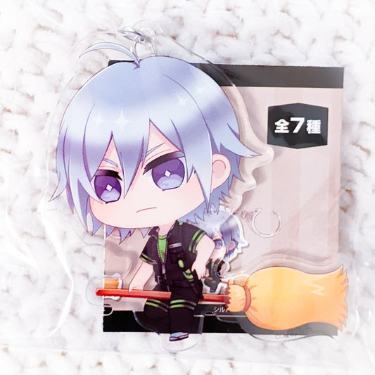 Silver Disney Twisted Wonderland Chibi Flying Broom Acrylic Keychain