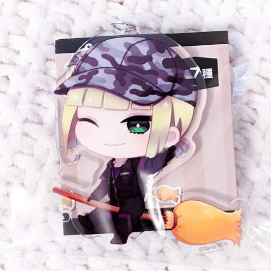 Rook Hunt Disney Twisted Wonderland Chibi Flying Broom Acrylic Keychain