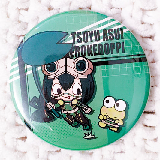 Froppy Tsuyu Asui & Keroppi My Hero Academia x Sanrio Anime Pin Badge Button