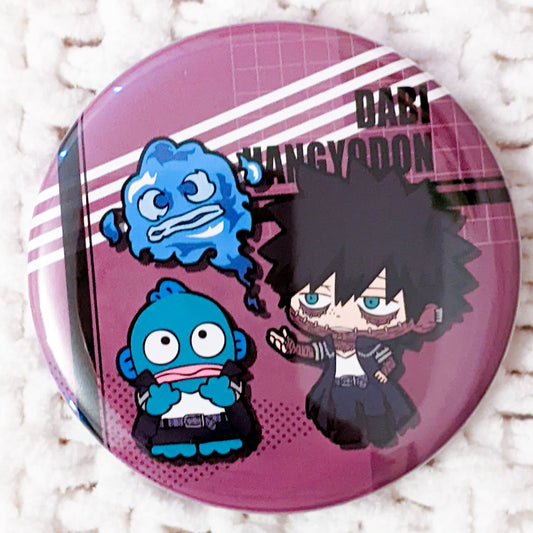 Dabi & Hangyodon My Hero Academia x Sanrio Anime Pin Badge Button