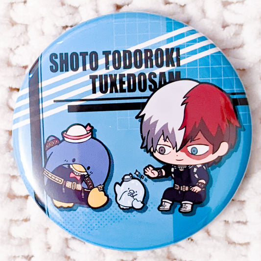 Shoto Todoroki & Tuxedo Sam My Hero Academia x Sanrio Anime Pin Badge Button