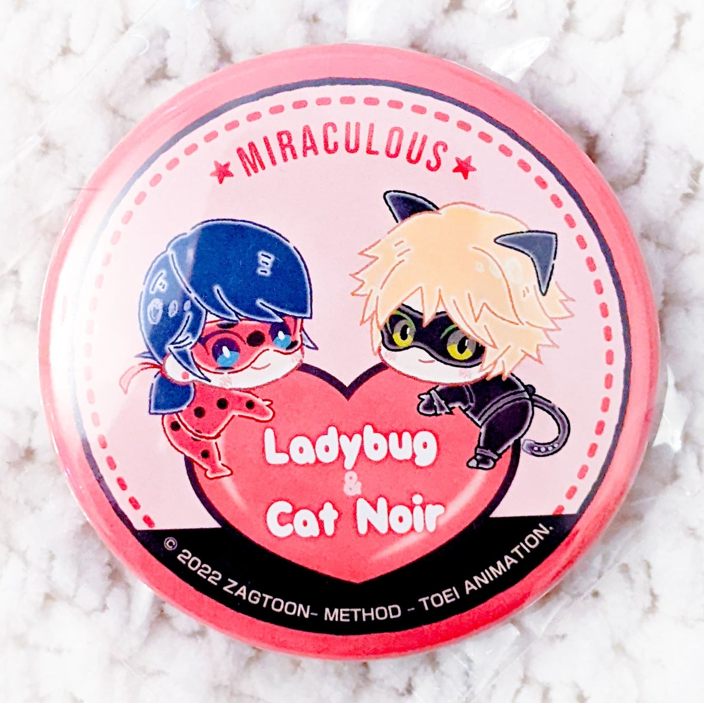 Ladybug & Chat Noir - Miraculous Ladybug Chibi Pin Badge Button