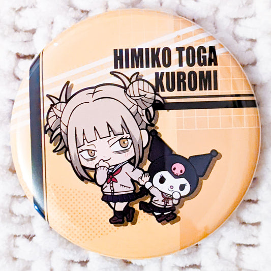 Himiko Toga & Kuromi My Hero Academia x Sanrio Anime Pin Badge Button