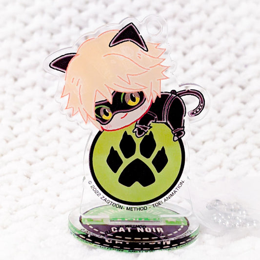 Chat Noir - Miraculous Ladybug Chibi Acrylic Figure Stand Keychain