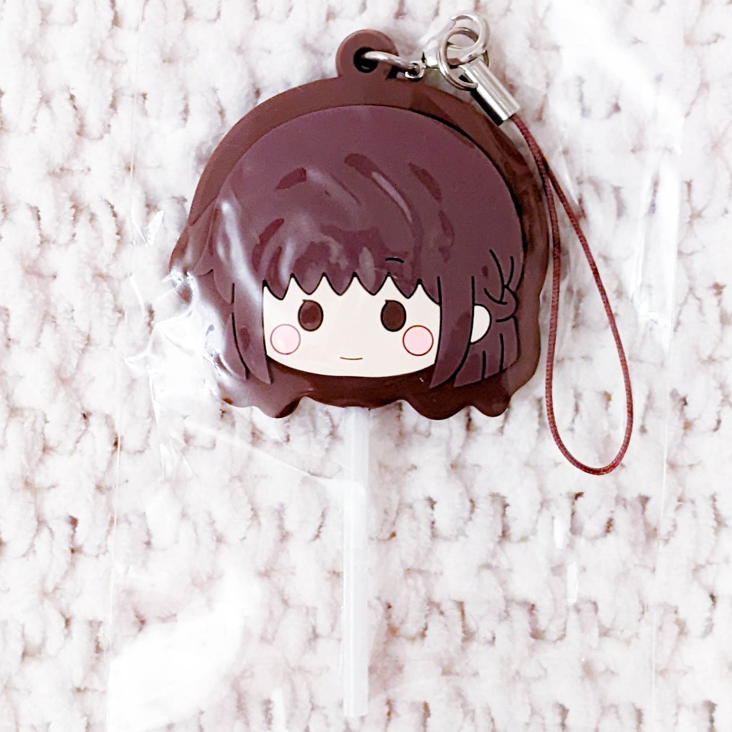 Kagura Sohma Fruits Basket Anime Chocolate Lollipop Rubber Keychain Strap