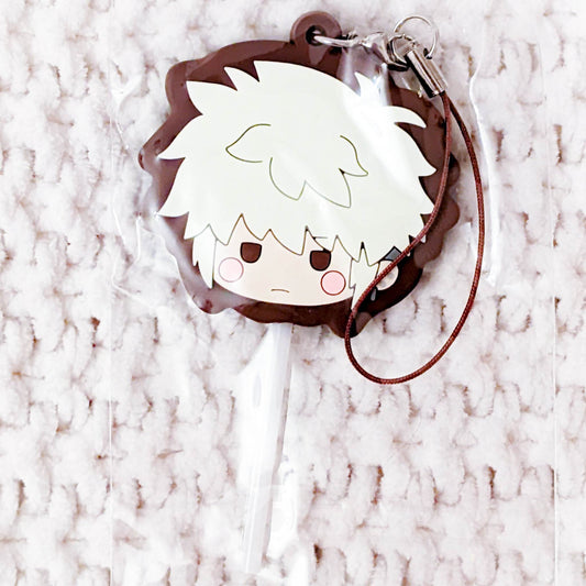 Hatsuharu Sohma Fruits Basket Anime Chocolate Lollipop Rubber Keychain Strap