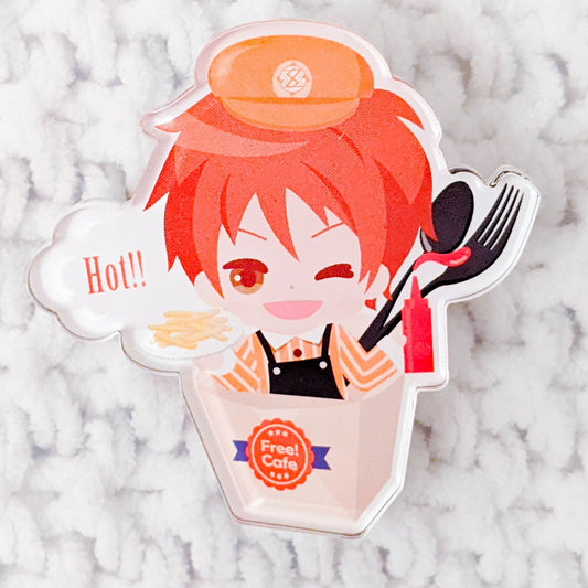 Momotarou Mikoshiba Free! Eternal Summer Cafe Acrylic Pin Badge