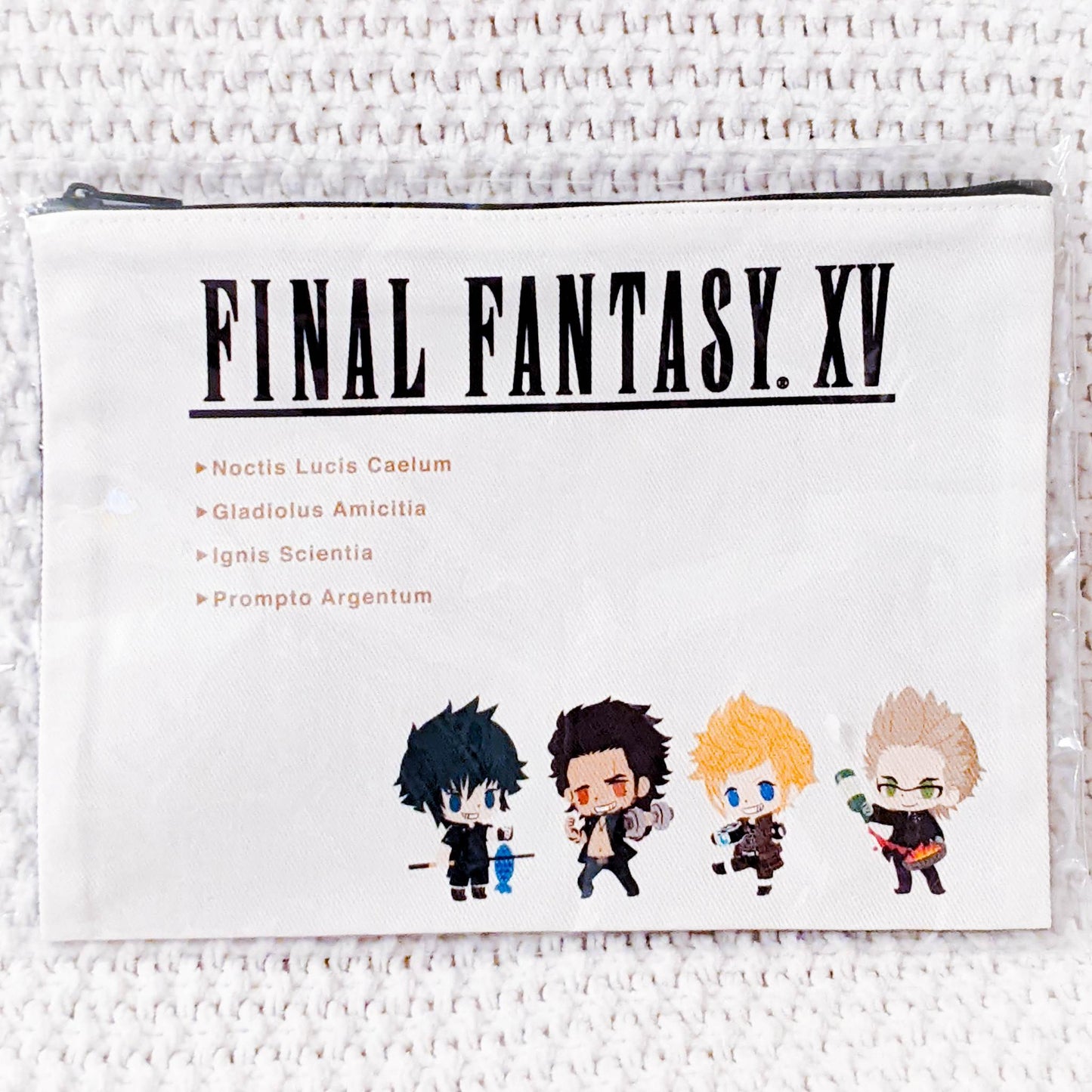 Final Fantasy XV Chibi Chocobros Square Enix Flat Zipper Pouch