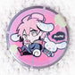 Naegi Makoto x Cinnamoroll Danganronpa Sanrio Anime Pin Back Button Badge