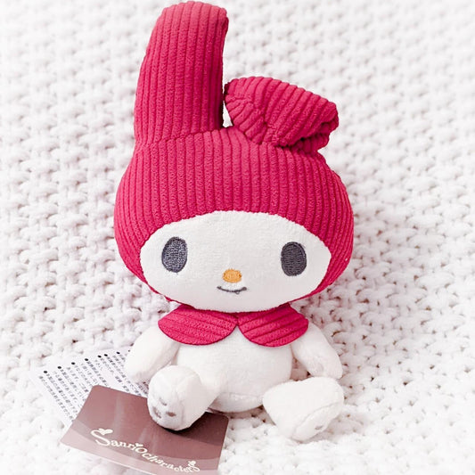 My Melody Sanrio Characters 70's Style Corduroy Mini Bean bag Doll Plush Japan