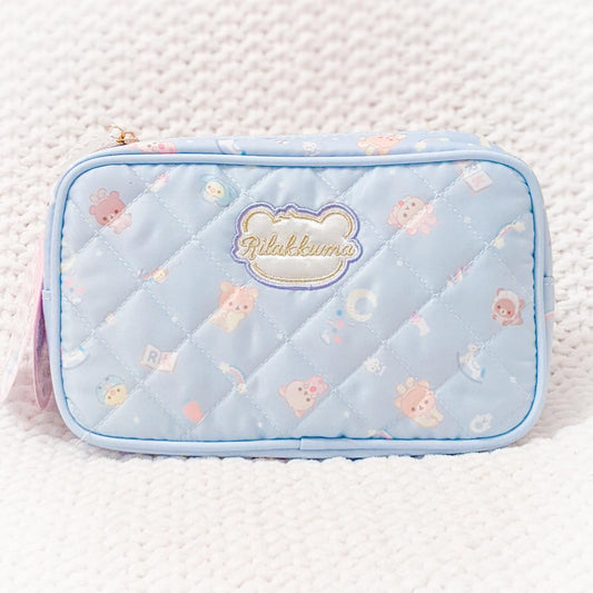 Rilakkuma Usa Usa Baby Quilted Light Blue Pouch Bag San-X