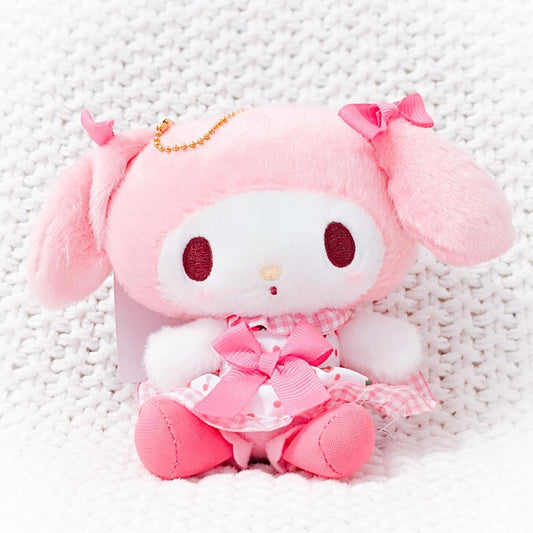My Melody Pink Strawberry Dress Plush Keychain Mascot Sanrio Characters