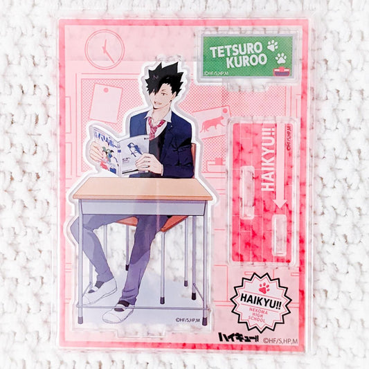 Tetsuro Kuroo Nekoma Highschool Desk Haikyuu Anime Acrylic Figure Stand