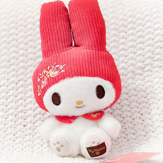 My Melody Red Hood Corduroy Embroidered Stuffed Plush Sanrio