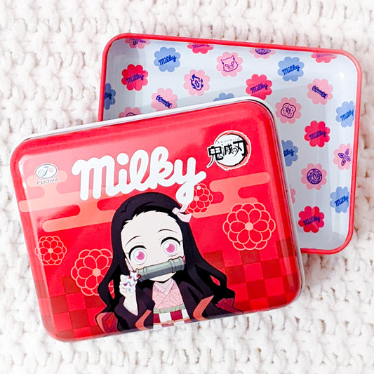 Nezuko Kamado - Milky 70th Anniversary x Kimetsu no Yaiba Demon Slayer Mini Tin