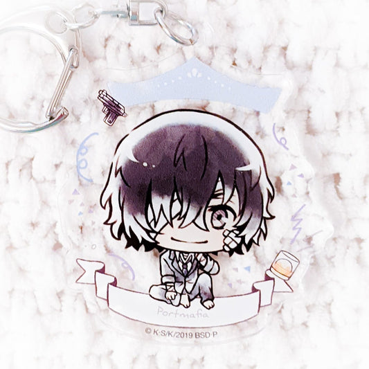 Osamu Dazai (Dark Era) Bungo Stray Dogs Have Fun! Anime Chibi Acrylic Keychain