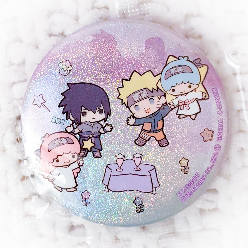 Naruto & Sasuke Twin Little Stars Naruto Shippuden x Sanrio Pin Badge Button