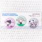 Toge Maki & Panda x Sanrio Characters Jujutsu Kaisen Can Badge Button Set