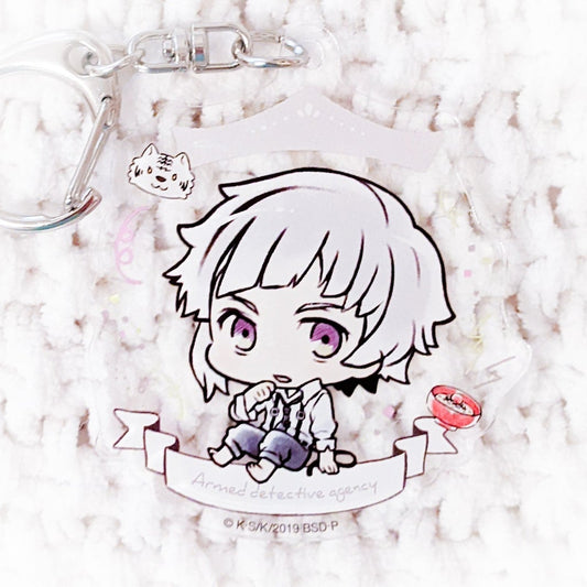 Atsushi Nakajima Bungo Stray Dogs Have Fun! Anime Chibi Acrylic Keychain