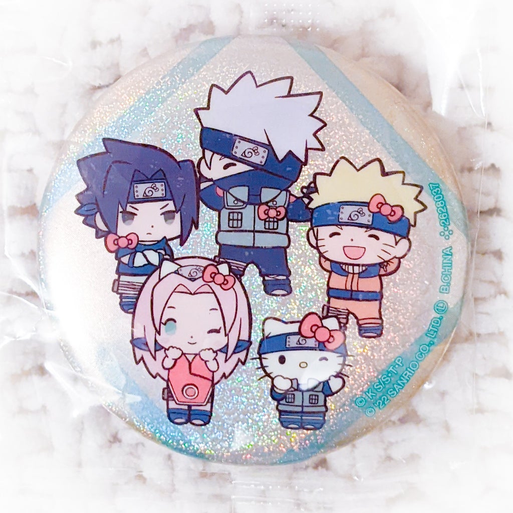 Team 7 Kakashi Sasuke Sakura Naruto Shippuden x Sanrio Pin Badge Button